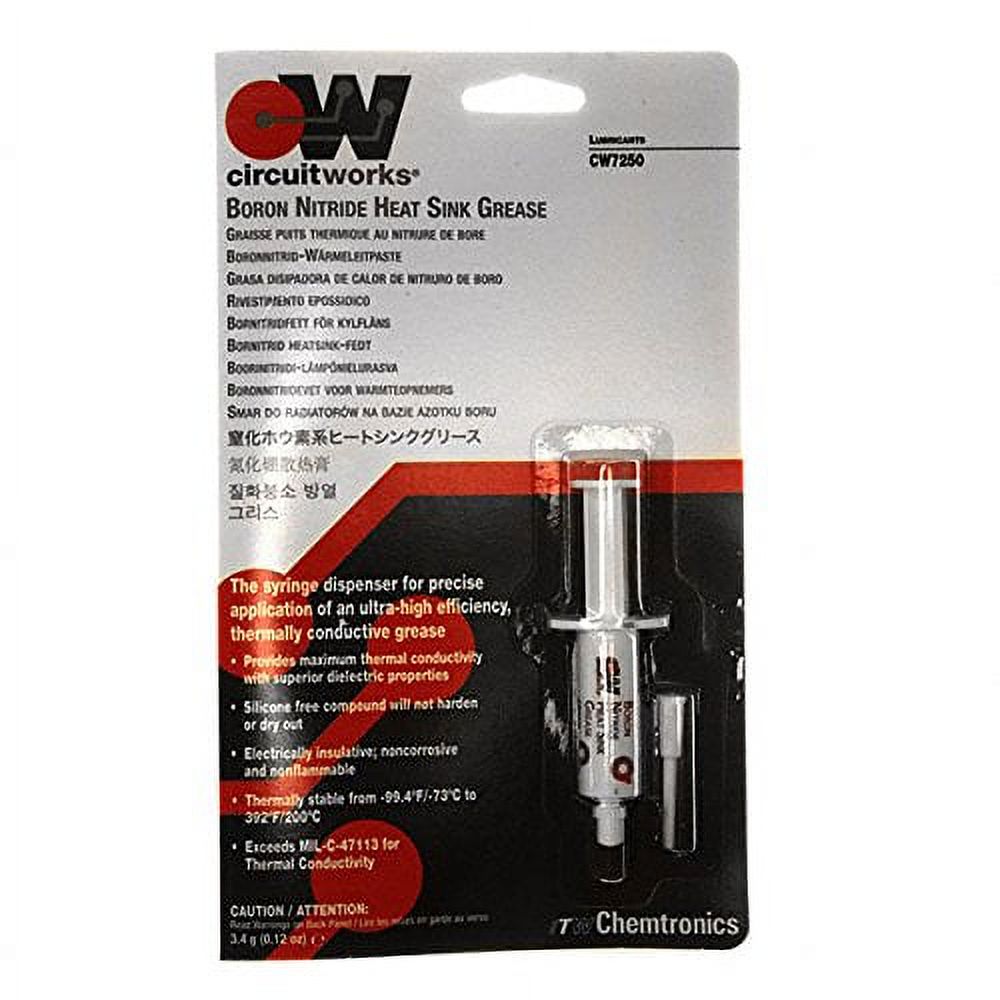 Chemtronics CW7250 Boron Nitride Heat Sink Grease 3.4g Syringe