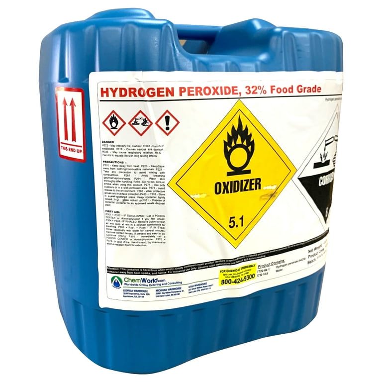 Chemworld 32 Hydrogen Peroxide 5 Gallons Food Grade Walmart