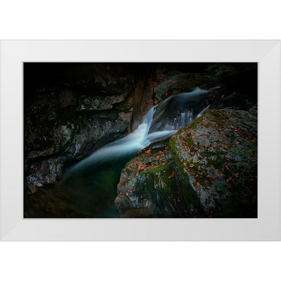Chen, Cicy 18x13 White Modern Wood Framed Museum Art Print Titled - Texas Falls