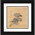 thumbnail image 1 of Chen Hongshou 12x12 Black Ornate Wood Framed Double Matted Museum Art Print Titled: Chrysanthemum (1598-1652), 1 of 5