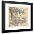 thumbnail image 1 of Chen Hongshou 20x21 Black Modern Framed Museum Art Print Titled - A Lohan (After Kuan-Hsiu) (1598-1652), 1 of 5