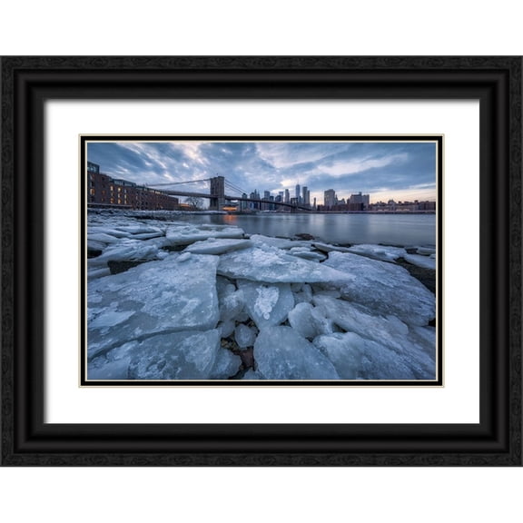 Chen, Johnny 24x18 Black Ornate Wood Framed with Double Matting Museum Art Print Titled - lce city