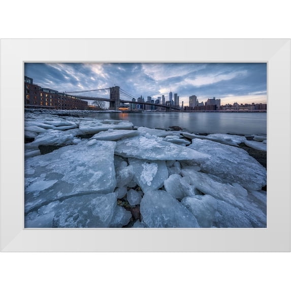 Chen, Johnny 32x23 White Modern Wood Framed Museum Art Print Titled - lce city