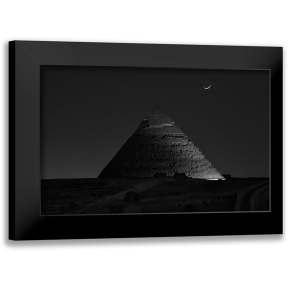 Chen, Vincent 14x10 Black Modern Framed Museum Art Print Titled - Pyramid At Night
