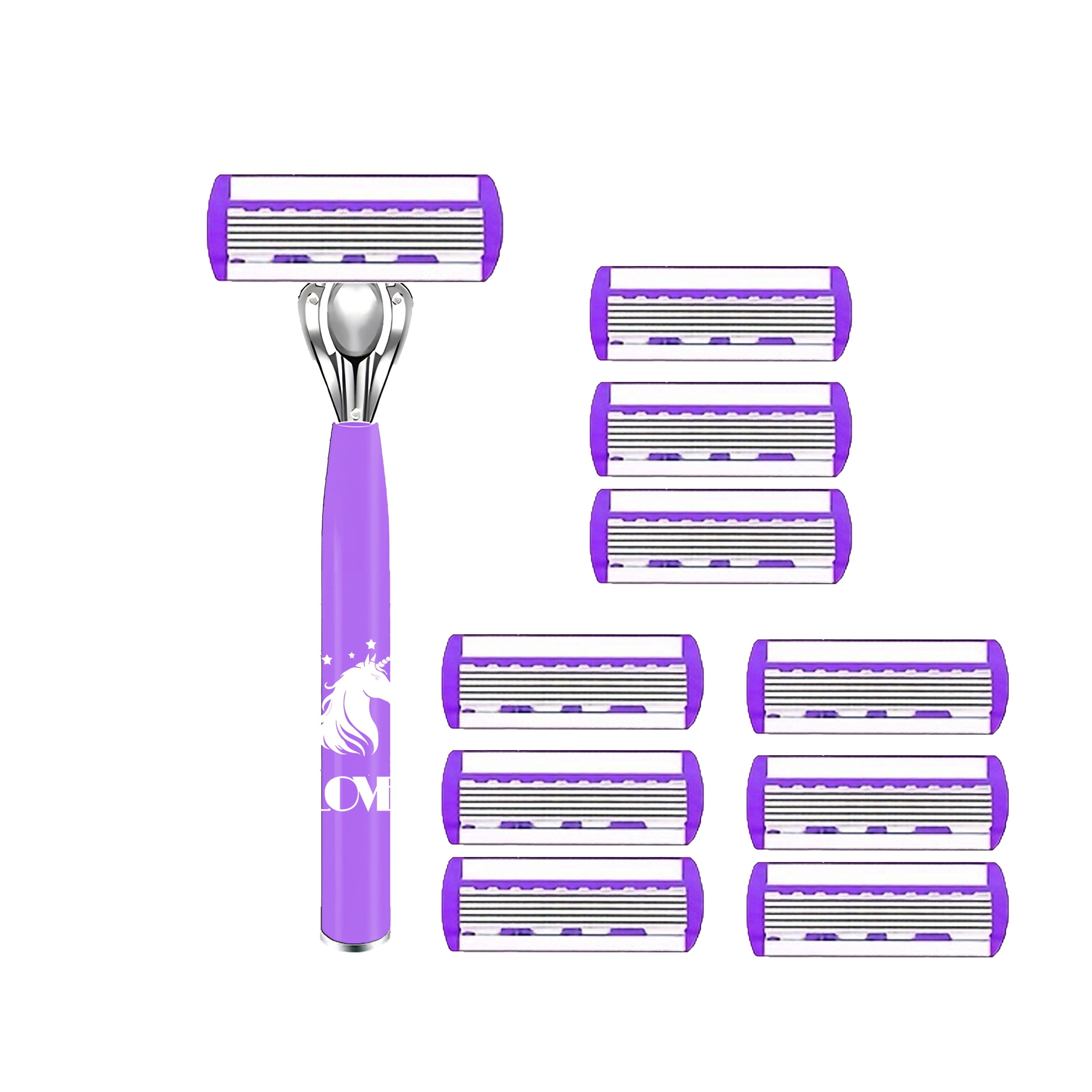 Chen Yuming 1 Handle + 12 Blades/ Women Manual Safety Razor 6-Layer ...