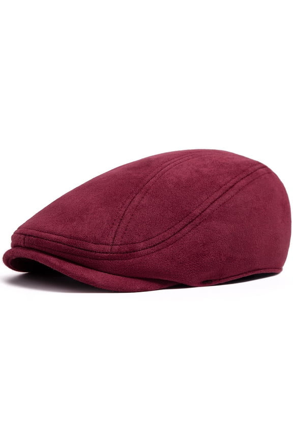 New Suede Autumn Winter Beret Fashion Vintage Men Women Newsboy Hat Casual Flat Visor Cap Berets For 54-58cm Head Circum Ference