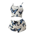 thumbnail image 1 of ChenYiFH Under $5 Blue 2 Pieces Womens Tank Top Pajamas Set Soft Sleepwear Sleeveless Cami and Shorts Summer Loungewear Pjs Set M, 1 of 9
