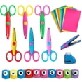 thumbnail image 1 of Chenfeng 26 Pcs Craft Scissors Kit, Hole Punch Set, 6 Decorative Edge Scissors, 10 Shape Punches, 1 of 9