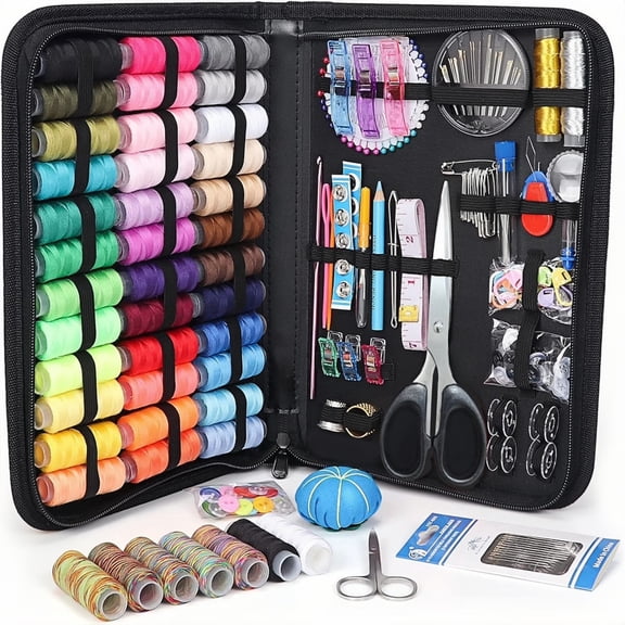 Chenfeng Complete Large Sewing Kit for Adults, 251 Pcs Home, Travel Sewing Supplies with Scissors
