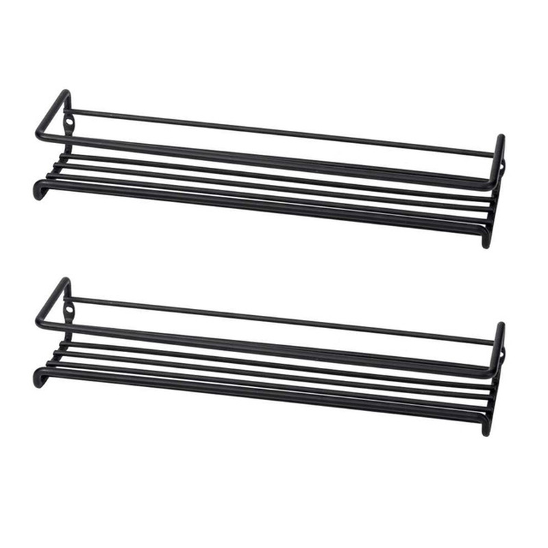 ChengZhiqiangqgwg 2PCS Wall Mount Spice Rack Metal Spice Storage Rack ...
