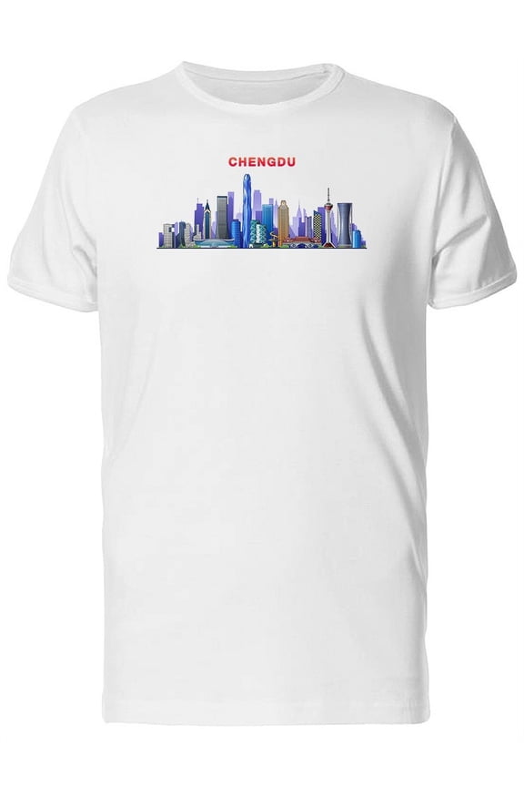 Chengdu China City Skyline Tee Men's -Image by Shutterstock