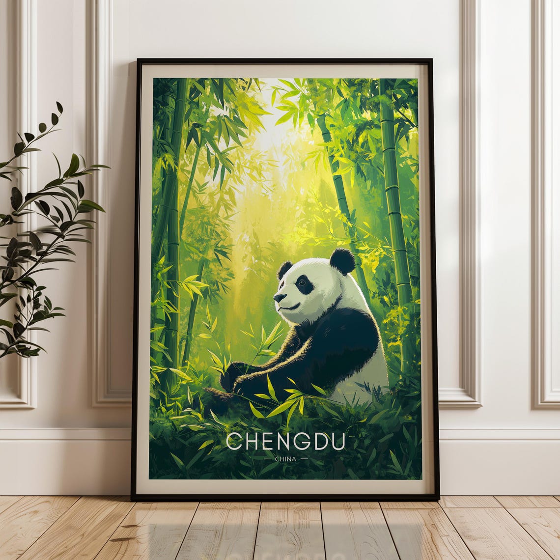 Chengdu Travel Poster China Wall Art Print Sichuan Illustration Chengdu Travel Poster China Wall Art Print Sichuan Illustration