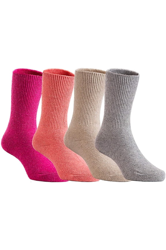 4 Pairs Pack Children Wool Socks Plain Color Size 0M-1Y(Random Girl Color)