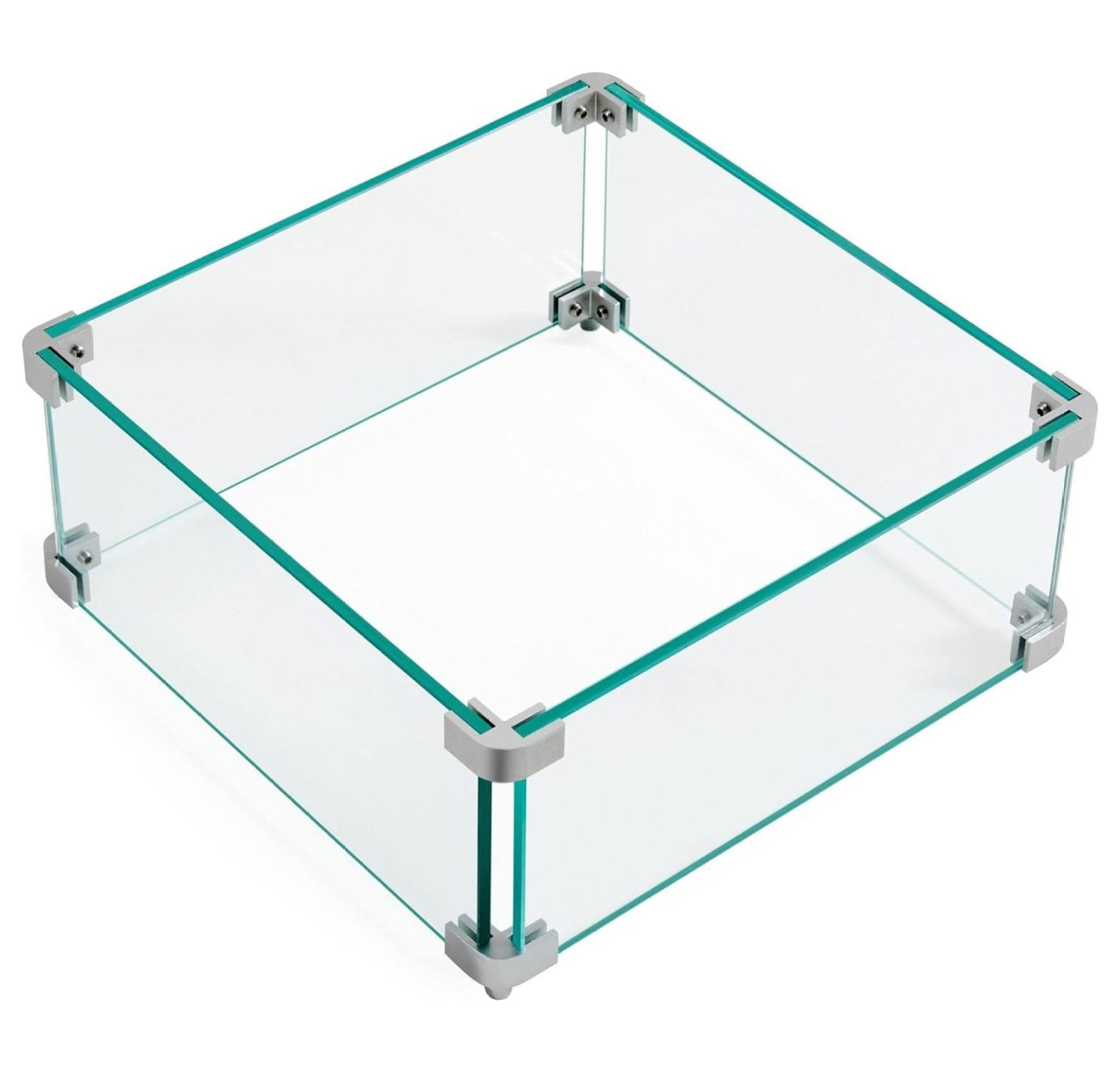 Chengheng Outdoor Square Glass Wind Guard Clear Tempered Glass Shield