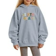 thumbnail image 1 of Chenglor Back To School Girls Hoodies Size 10-12 Toddler Girl Sweatshirt Girls First Day Of School Outfit 5 Year Old Girl Clothes Children's Fashion Clothes (3-4 Years Grey), 1 of 4