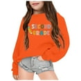 thumbnail image 1 of Chenglor Back To School Girls Hoodies Size 10-12 Toddler Girls Sweatshirt School Sweatshirt Girls Clothes Size 6 Children's Fashion Clothes (11-12 Years Orange), 1 of 4