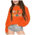 thumbnail image 1 of Chenglor Back To School Hoodie for Girls Girls Sweatshirt Back To School Hoodie 7 Year Old Girl Clothes Children's Fashion Clothes (11-12 Years Orange), 1 of 4