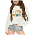 thumbnail image 1 of Chenglor Back To School Hoodie for Girls Girls Sweatshirt Back To School Hoodie 7 Year Old Girl Clothes Children's Fashion Clothes (13-14 Years White), 1 of 4