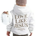 thumbnail image 1 of Chenglor Girls Jesus Loves You Hoodie Sweatshirts for Girls Toddler & Kids II Little Girl's Pullover Tops Sweaters & Hoodies, 1 of 7