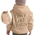 thumbnail image 1 of Chenglor Girls Jesus Loves You Hoodie Sweatshirts for Girls Toddler & Kids II Little Girl's Pullover Tops Sweaters & Hoodies, 1 of 7