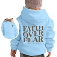 thumbnail image 1 of Chenglor Jesus Hoodie Tween Girls Sweatshirts for Fall Winter Casual Wear Round Neck Letter Print Pullover for Kids Ages 2 13 Outdoor Activities and Daily Comfort, 1 of 7