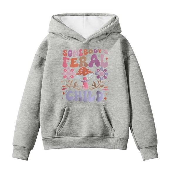 Chenglor Toddler Girl Hoodies 5t Kids Hoodies Girls Oversized Sweatshirt Pullover for Kids Stylish Printed Clothes