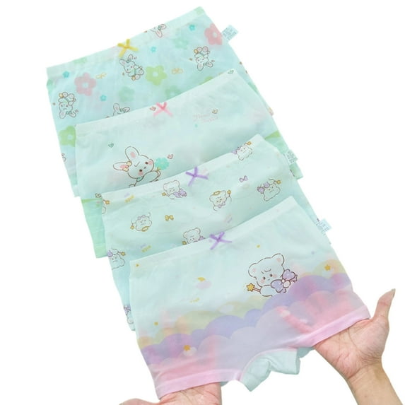 Chenglor Toddlers Little Girls Cotton Briefs Panties Pack of 4PC Print Underwear 3T-12Years
