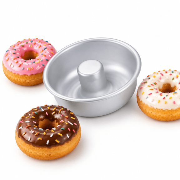Chenhw Aluminum Bundt Cake Pan  4.21 Inch Ring Mold for Even Baking, Nonstick Tube Pan for Cakes and Desserts