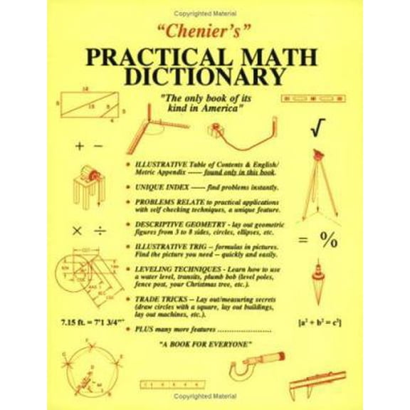 Pre-Owned Chenier's Practical Math Dictionary (Unknown) 0962606111 9780962606113