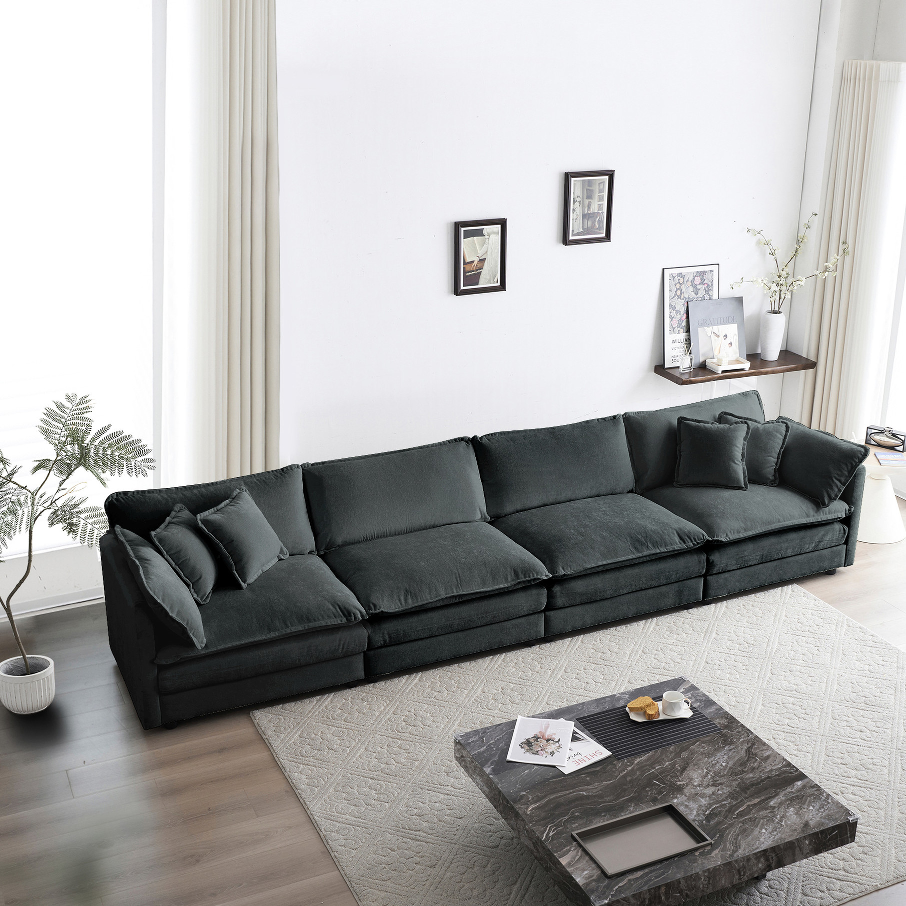 Sofa Multiple Chenille 4-Seater Sofa with Multiple Combinations / Upgrade Your Living ...