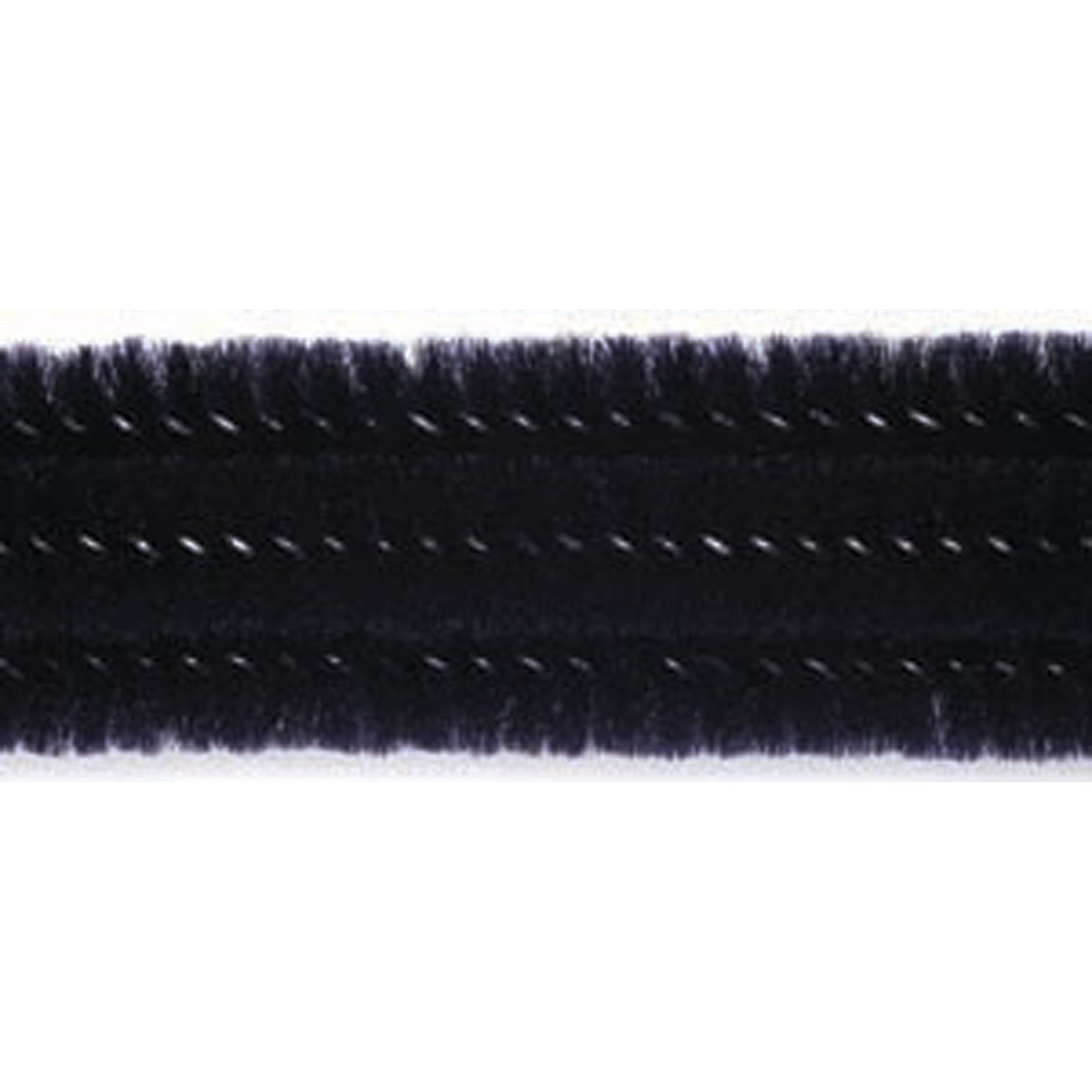 Chenille 6 Millimeter Black Stems Pipe Cleaners, 25 Count