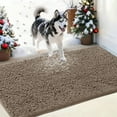 thumbnail image 1 of Chenille Absorbent Outdoor Doormat 30" x 20", Washable Muddy Door Mats for Dog Non Slip Indoor Doormat Dog Mat for Muddy Paw Front Inside Doormats for Entryway Beige, 1 of 9