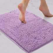 Chenille Absorbent Soft Plush Bath Mat Machine Washable Non slip Bathroom Carpet Suitable for Bathtubs and Showers qian zi se 500MMx800MM