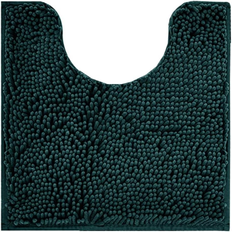 Chenille Bath Mat, Toilet Rugs U Shaped, Soft Plush Bath Bathroom Rug, Absorbent Shaggy Bathroom ...