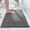 thumbnail image 1 of Chenille Bath Rug | Soft Absorbent Non-Slip Bath Mat | Dense Short Pile Carpet for Bedroom & Bathroom Flooring | All-Season Home Use | 16x24 Inches, 1 of 7