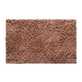 thumbnail image 1 of Chenille Bathroom Mat Absorbent Non Slip Home Light Brown 16x24 Inch Rustic Style Bathroom Area, 1 of 6