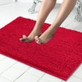 thumbnail image 1 of Chenille Bathroom Rug Mat 24"x16.5",Thick Soft Absorbent Bath Rugs,Non-Slip Plush Shaggy Bath Mat for Shower Floor,Machine Washable Rugs for Bathroom Decor,Red, 1 of 7