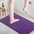 thumbnail image 1 of Chenille Bathroom Rug Mat 35"x24",Thick Soft Absorbent Bath Rugs,Non-Slip Plush Shaggy Bath Mat for Shower Floor,Machine Washable Rugs for Bathroom Decor,Purple, 1 of 9