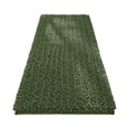 thumbnail image 1 of Chenille Bathroom Rug Ultra Soft Thick Absorbent Long Pile Mat with Non Slip Backing Machine Washable 17 x 24 Inch Army Green, 1 of 6