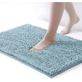 thumbnail image 1 of Chenille Bathroom Rugs Mat 24"x17", Non-Slip Bath Mat for Bathroom Floor & BathTub, Washable Shower Shag Bath Rugs, Soft Fluffy Thick Water Absorbent Microfiber Shower Mat, Aqua Heather, 1 of 6
