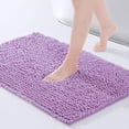 thumbnail image 1 of Chenille Bathroom Rugs Mat 24"x17", Non-Slip Bath Mat for Bathroom Floor & BathTub, Washable Soft Shower Shag Bath Rugs, Durable Fluffy Thick Water Absorbent Microfiber Shower Mat, Purple, 1 of 6