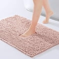 thumbnail image 1 of Chenille Bathroom Rugs Mat 32"x20", Non-Slip Bath Mat for Bathroom Floor & BathTub, Washable Soft Shower Shag Bath Rugs, Fluffy Thick Water Absorbent Microfiber Shower Mat, Dusty Pink, 1 of 6