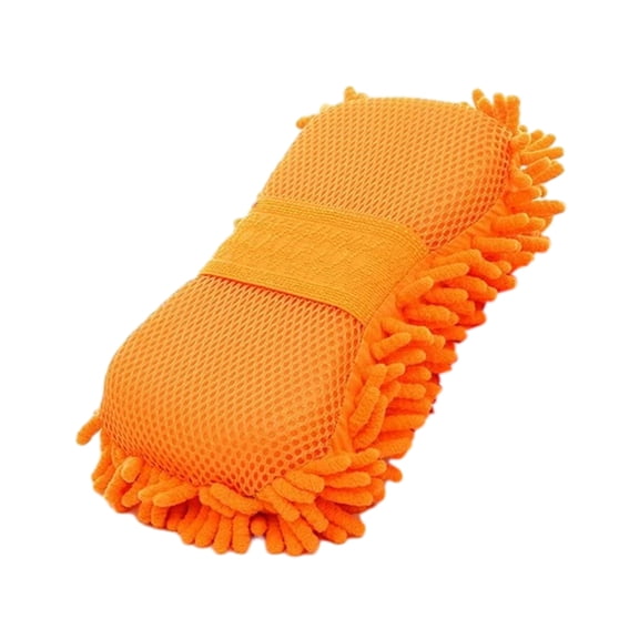 Chenille Car Mitt Chenille Car Wash Sponge Lint-free Reusable Scour Scrubber Scratch-free Absorbent Mitt for Auto Detailing Motorcycle Rv Paint