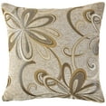 thumbnail image 1 of Chenille Chateau Vintage Floral Design 18" X 18" Decorative Throw Pillow, Color Gold, 1 of 5
