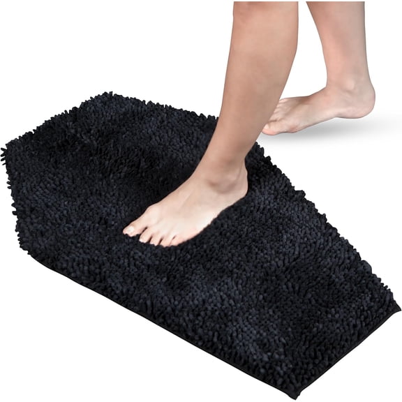 Chenille Coffin Bath Mat Coffin Rug, Soft, Thick, Water Absorbent, Machine Washable with Non-Slip PVC Backing - 32x20 Inch Coffin Rug