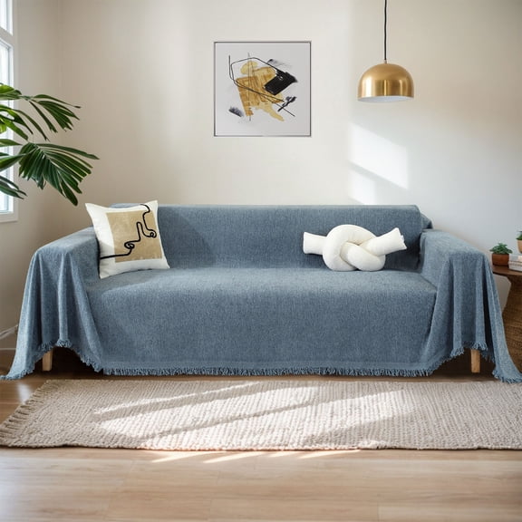 Chenille Couch Cover Pet Friendly Sofa Cover Washable Reversible Sofa Slipcover for Sectional Sofa, Loveseat, 2 or 3 Cushion Couch, Corner Sofa, Futon Cover