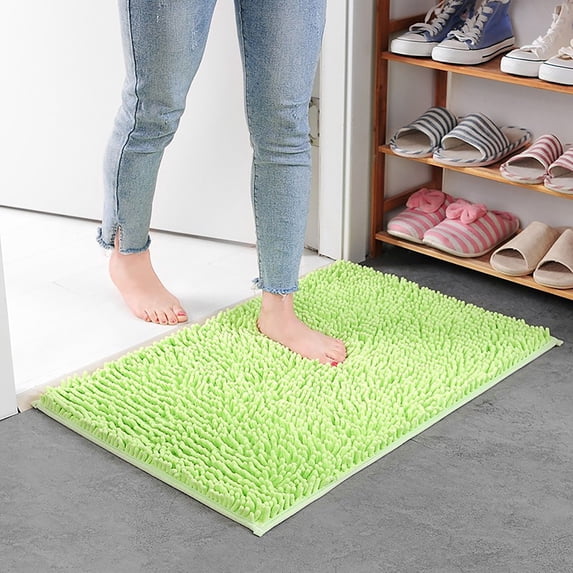 Chenille Door Mat Cozival Absorbent Microfiber Dog Door Mat - Non-Slip Pet Rug Entryway Carpet - Muddy Paw Cleaner for Indoor & Outdoor - Washable & Durable, Washable Pet Rug, Green