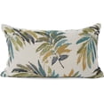 thumbnail image 1 of Chenille Embroidery Cotton Linen Throw Lumbar Pillow Case Cushion Cover Home Office Decorative Rectangle 12 X 20 Inches (Green Leaves), 1 of 6