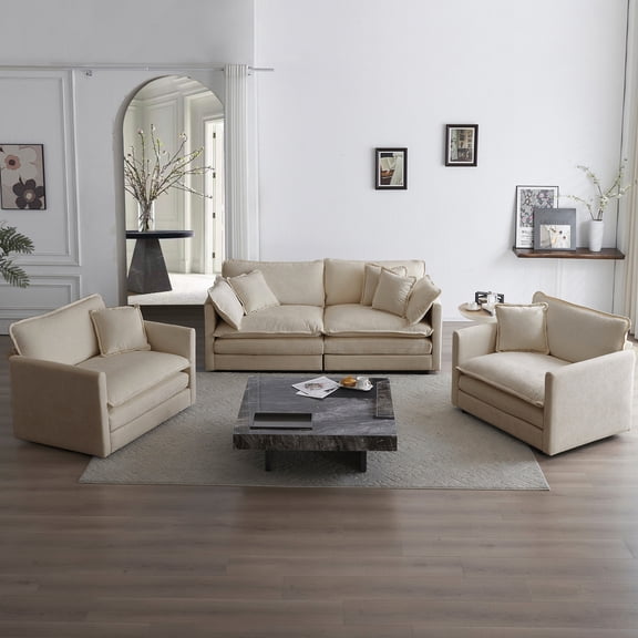 Chenille Fabric Sofa - Breathable Comfort in Various Rooms