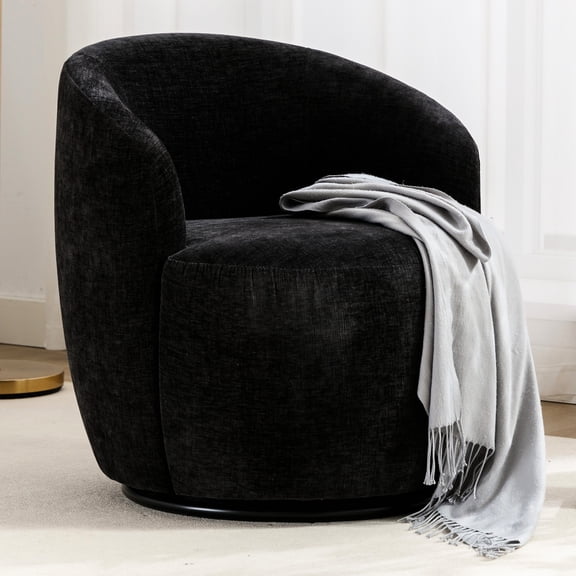 Chenille Fabric Swivel Chair, Easy to Clean / Perfect for Dining Room